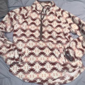 Aztec print sherpa jacket
